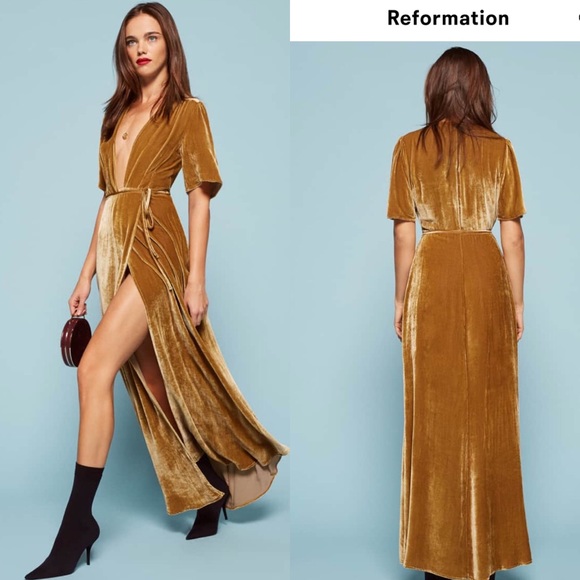 Reformation Dresses & Skirts - SOLD OUT Reformation • gold miller dress